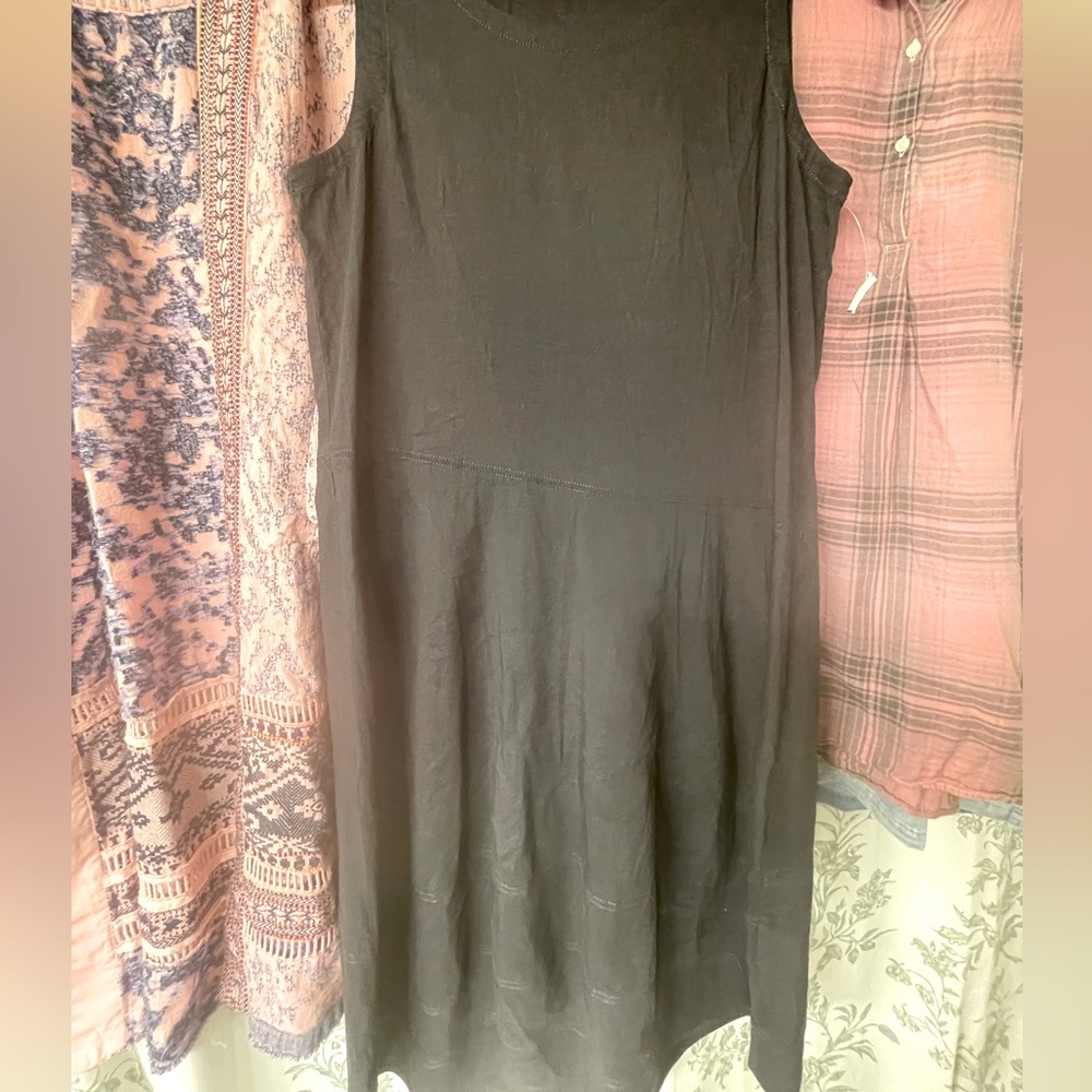 Eileen Fisher Med Linen blend Little Black Dress
